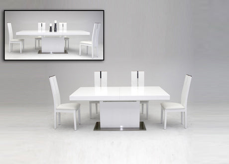Vig Furniture Zenith Modern White Extendable Dining Table